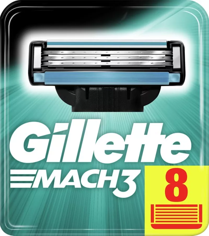 ג'ילט מאך 3 8 סכיני גילוח רב פעמיים / Gillette Mach 3