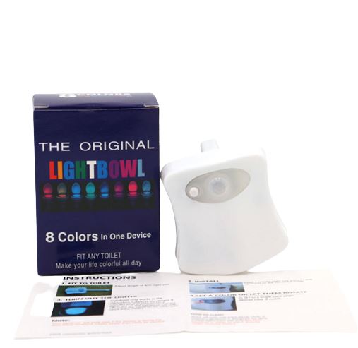 תאורת אסלה לשירותים 8 צבעים מתחלפים THE ORIGINAL LIGHTBOWL