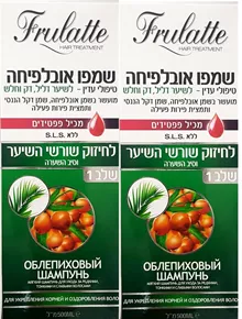 אובלפיחה שמפו טיפולי לשיער דליל דק וחלש זוג (=2 יחידות) 500 מ"ל / FRULATTE סופר מדיקה