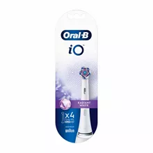 אורל בי IO ראדיינט ווייט ראשים למברשת חשמלית 4 יחידות במארז / ORAL B סופר מדיקה