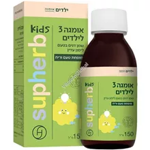 סופהרב קידס אומגה 3 לילדים בטעם לימון עדין 150 מ"ל / SUPHERB סופר מדיקה