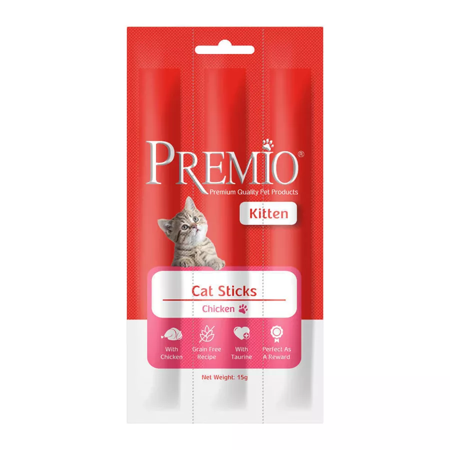 פרמיו חטיף רך סטיק לחתלתול עם עוף 15 גרם / PREMIO