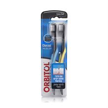 אורביטול מברשות שיניים פחם צמד  / Orbitol סופר מדיקה