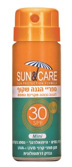 סאן & קר מיני ספריי הגנה שקוף להגנה גבוהה מקרינה שמש SPF 30 סופר מדיקה