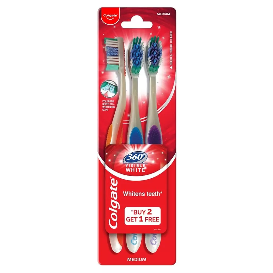 קולגייט 360 ויזיבל ווייט מארז שלישייה / COLGATE