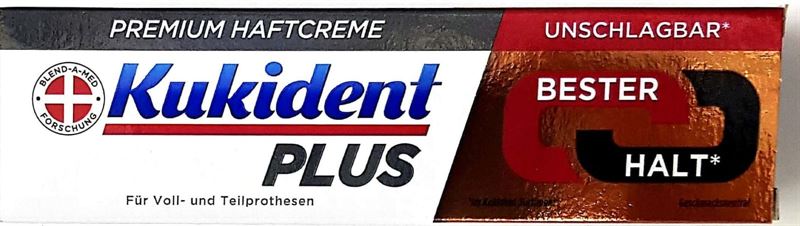 קוקידנט פלוס משחת הצמדה חזקה לתותבות 40 גרם / Kukident Plus