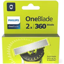 פיליפס 2 ראשי סכי גילוח להחלפה וואן בלייד 360 / ONE BLADE סופר מדיקה