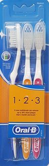 אורל בי מברשות שיניים 123 קלאסיק שלישייה / Oral B סופר מדיקה