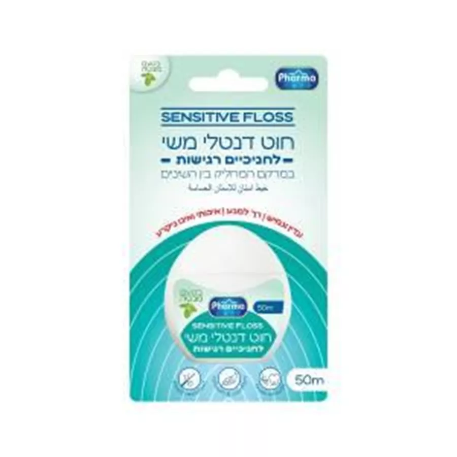 חוט דנטלי משי לחניכיים רגישות בטעם מנטה / SENSITIVE FLOSS