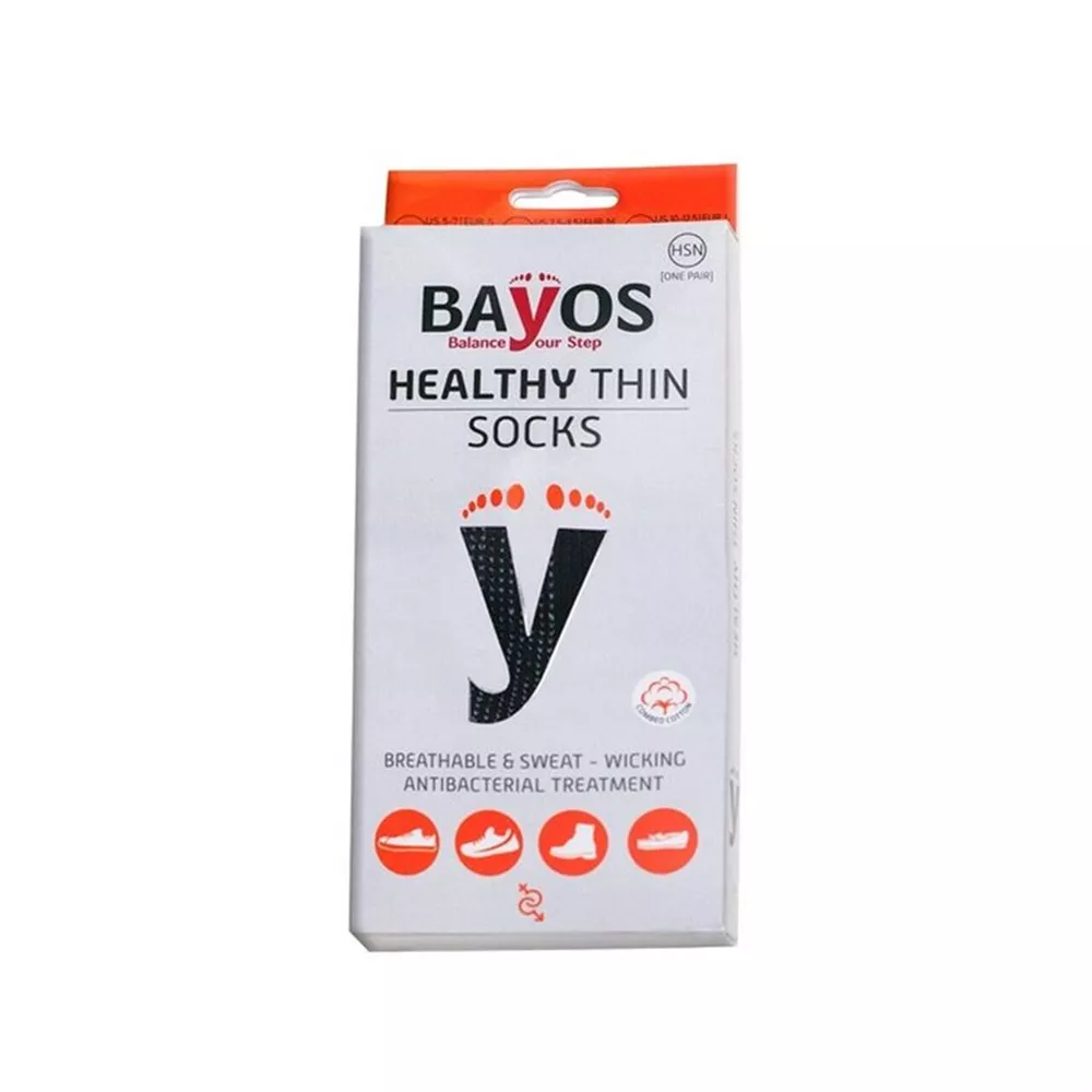 באיוס גרבי בריאות דקות שחורות L 43-46 לארג' / Bayos