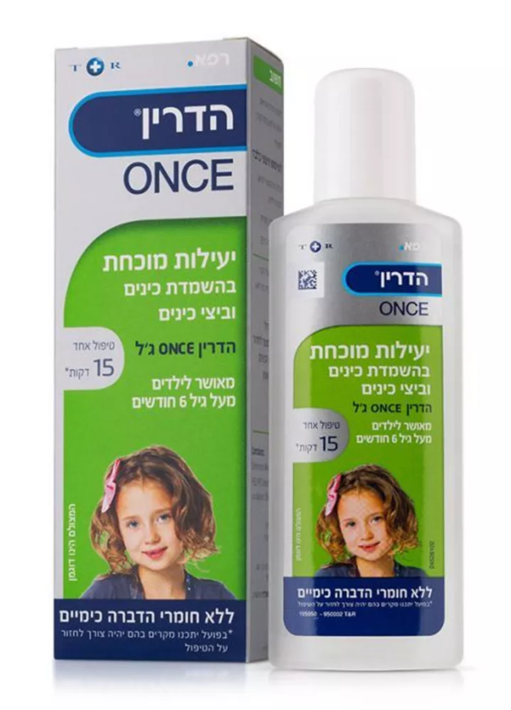 הדרין ג'ל ONCE לטיפול בכינים 100 מ