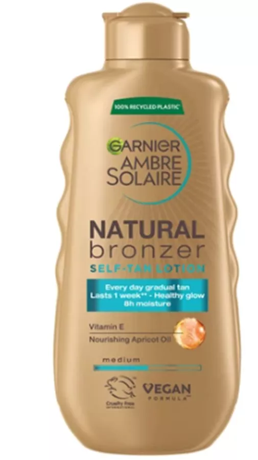 גרנייה ברונזר תחליב לחות לשיזוף עצמי Garnier Ambre Solaire Natural Bronzer Self-Tan Lotion 175ml