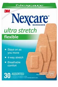 נקסקר פלסטרים אולטרה נמתח מעורב 30 יחידות / Nexcare סופר מדיקה