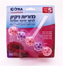 אקסטרא כוכבים לניקוי וחיטוי אסלות בריח ורדים סופר מדיקה