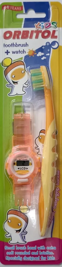 אורביטול מברשת לילדים + שעון לגילאי 4-8 / ORBITOL KIDS