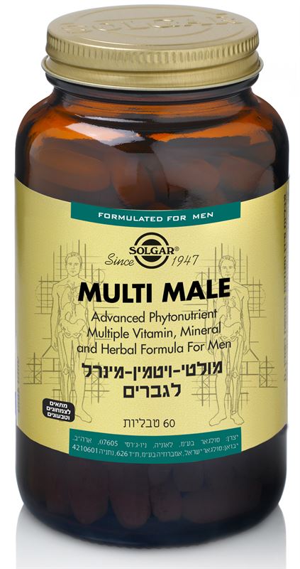 סולגאר מולטי ויטמין-מינרל לגברים /  60 טבליות Multi Male Multi Vitamin