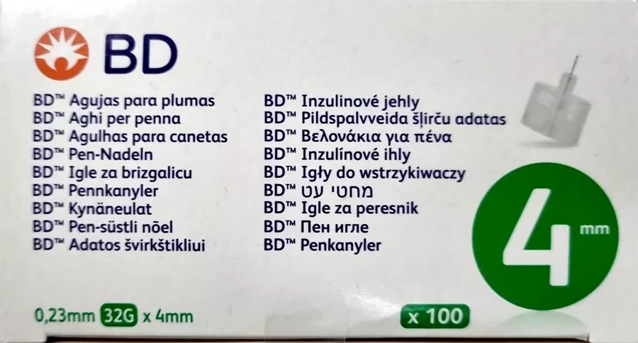 בי די מחטי עט 100 במארז BD