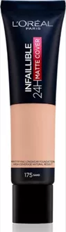 לוריאל מייק אפ אנפנבל מאט קאור 175 MATTE COVER 24H סופר מדיקה