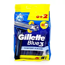 ג'ילט בלו 3 קומפורט סלאלום סכיני גילח 8 יחידות / GILLETTE סופר מדיקה