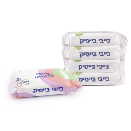 בייבי בייסיק מגבונים רכים חמישייה(=5 יחידות)