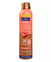 אולטרסול ספריי שקוף SPF 50 פרש אבטיח 200 מ"ל / ULTRASOL סופר מדיקה