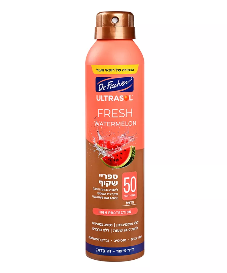 אולטרסול ספריי שקוף SPF 50 פרש אבטיח 200 מ