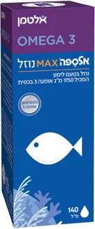 אלטמן אלספה אומגה 3 נוזלי בטעם לימון 140 מ"ל / ALTMAN סופר מדיקה