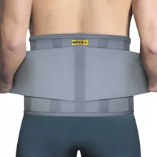 אוריאל 078G חגורת גב אפורה עם סגירה כפולה URIEL 2extra large סופר מדיקה
