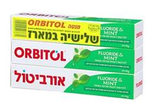 אורביטול משחת שיניים מנטה עם פלואוריד 3 יחידות / ORBITOL סופר מדיקה