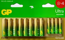 ג'י פי אולטרה סוללות AAx8+AAAx4 יחידות / GP ULTRA סופר מדיקה