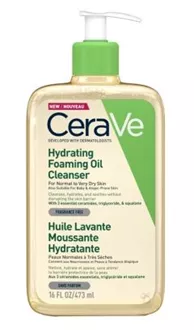 סרווה שמן רחצה מקציף מתאים לתינוקות CeraVe Hydrating Foaming Oil Cleanser 473ml סופר מדיקה