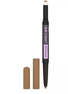 מייבלין עפרון גבות בראו סאטין MAYBELLINE EXP BROW SATIN DUO NU 02 MED BROWN סופר מדיקה