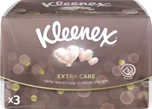 קלינקס ממחטות טישו תלת שכבתיות אקסטרה קר אולטרה סופט 3 יחידות במארז / KLEENEX סופר מדיקה