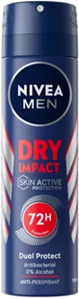 ניוואה מן דאודורנט ספריי דריי אימפקט 150 מ"ל / NIVEA MEN סופר מדיקה