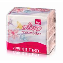 סנו מגבוני נייר טישו צבעוניים מארז חמישייה 500 יחידות / Sano סופר מדיקה