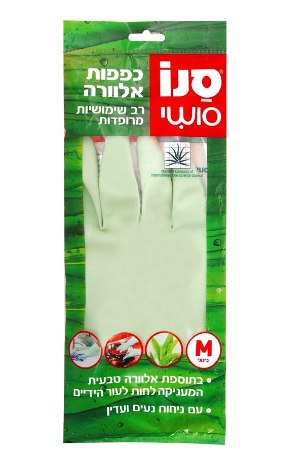 סנו סושי כפפות אלוורה רב שימושיות מרפדות M זוג