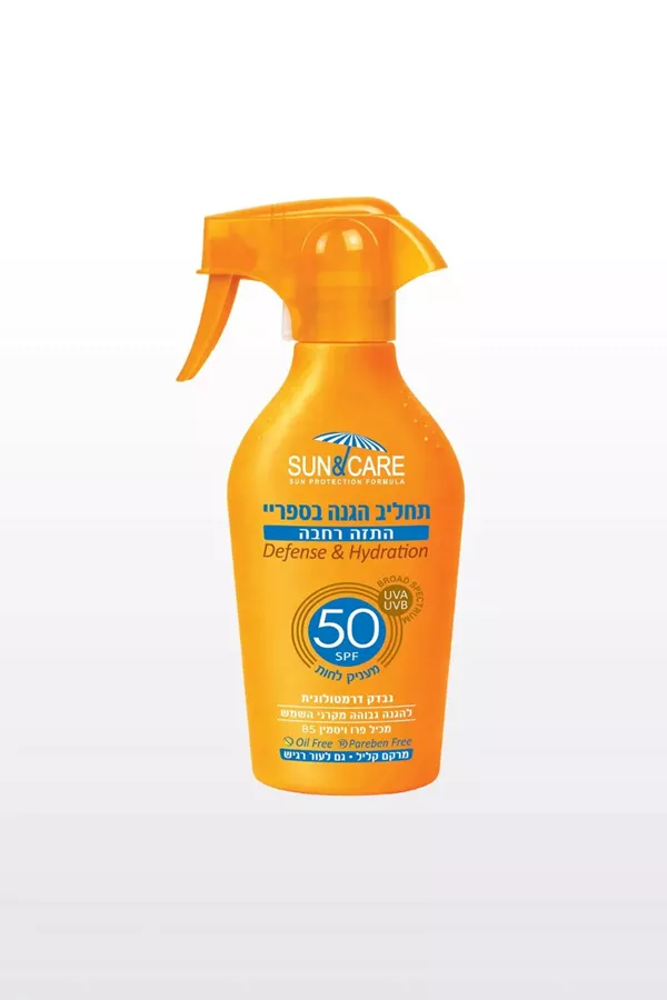 סאן & קר תחליב הגנה גבוהה בספריי SPF 50 בהתזה רחבה 250 מ