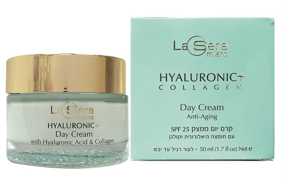 לה סרה מילנו קרם יום ממצק SPF 25 עם חומצה היאלורונית וקולוגן LaSera MILANO