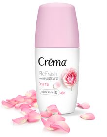 קרמה דאודורנט רול און ורד ווניל 75 מ"ל Crema ReFresh סופר מדיקה