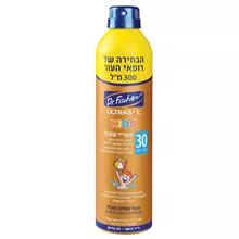אולטרסול קידס ד"ר פישר 30 SPF UVB ספריי שקוף 300 מ"ל / ULTRASOL סופר מדיקה