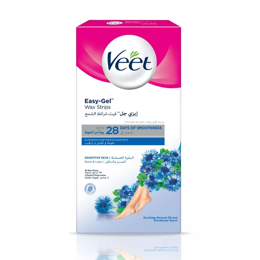 ויט רצועות שעווה לעור רגיש 20 יחידות במארז / VEET