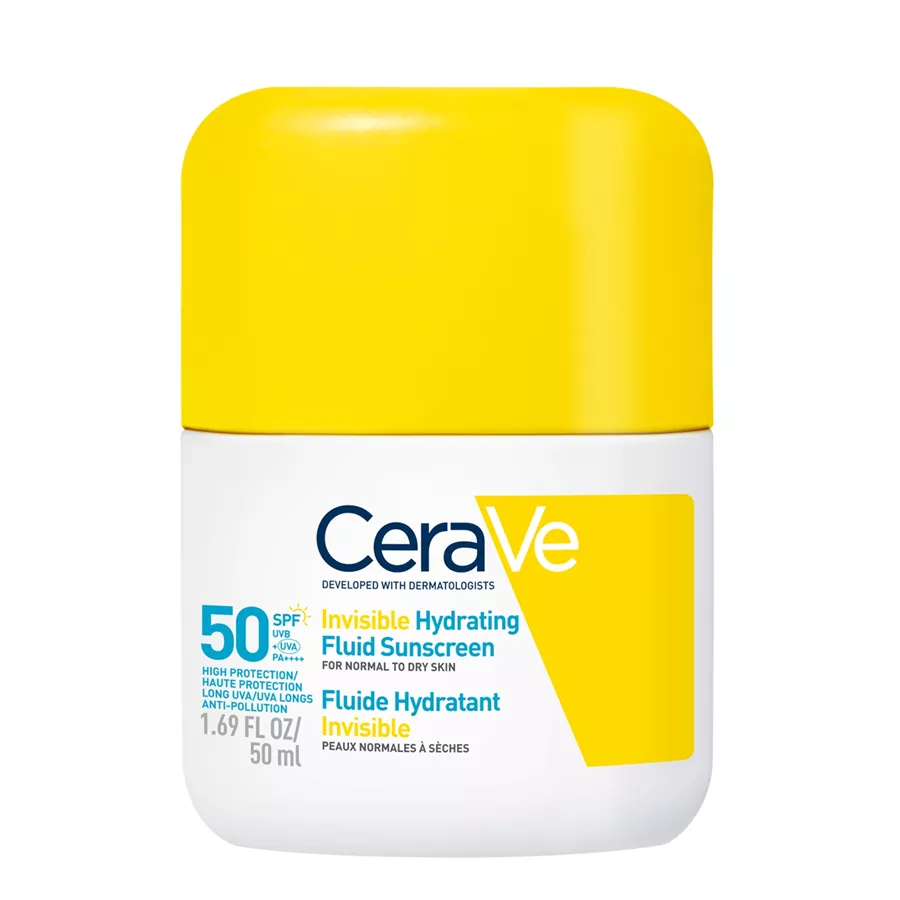 סרווה תחליב פנים מזין לעור רגיל עד יבש Cerave Invisible Hydrating Fluid SPF50 High Protection face 50 ml