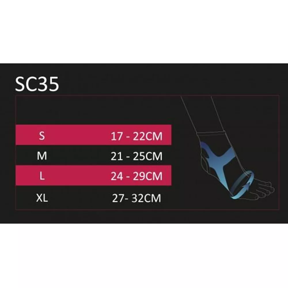 אוריאל SC35L שרוול לחץ מגן קרסול שמאל URIEL extra large