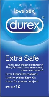 דורקס 12 יחידות קונדומים אקסטרא סייף שקופים ועבים עם חומר סיכה סופר מדיקה