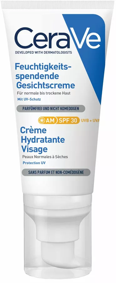 סרווה תחליב לחות לפנים לעור רגיל עד יבש 52 מל  CeraVe SPF30