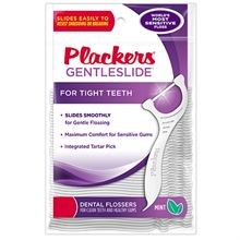 פלקרס חוט דנטלי לשיניים צפופות 35 יחידות / PLACKERS GENTLESIDE סופר מדיקה