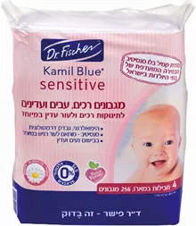 ד"ר פישר קמיל בלו סנסיטיב מגבונים רכים רביעייה במארז סופר מדיקה