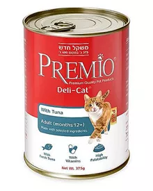 פרמיו שימורי מזון משלים פטה לחתולים בוגרים בטעם טונה 375 גרם / PREMIO סופר מדיקה
