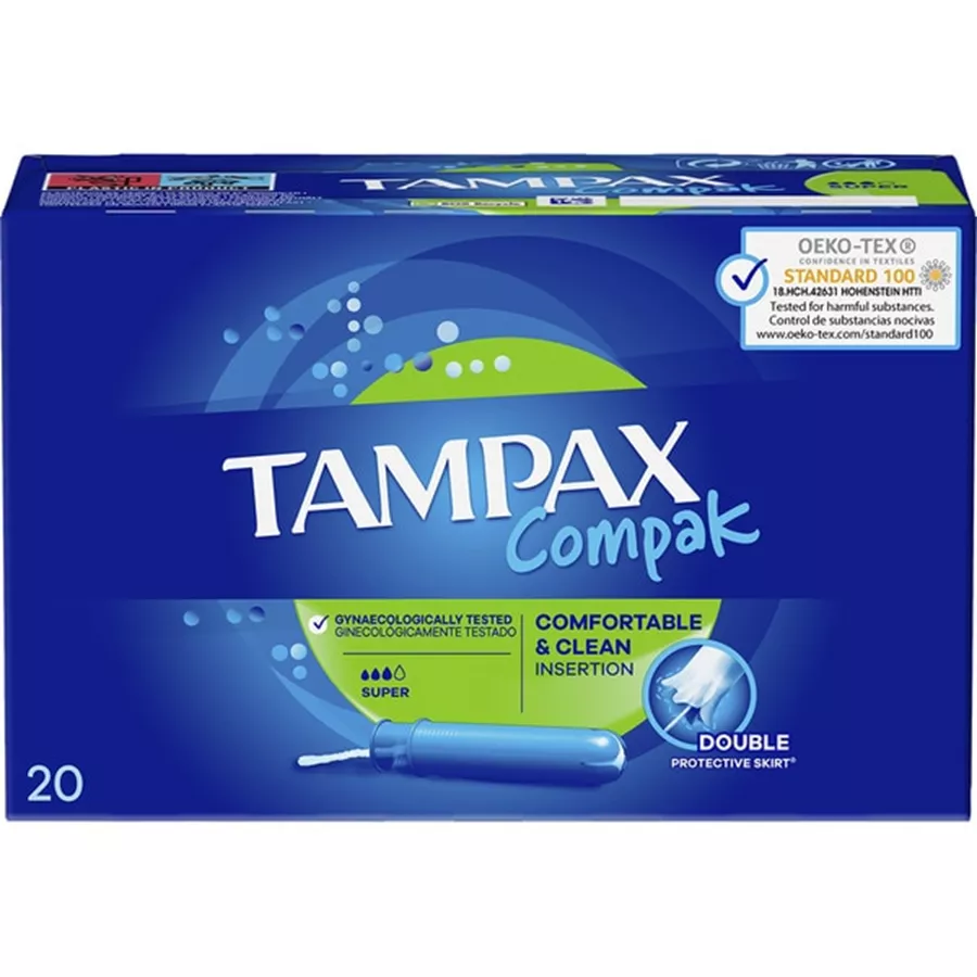 טמפקס קומפק סופר 20 יחידות במארז / TAMPAX