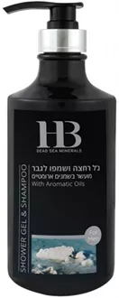 HB ג'ל רחצה ושמפו לגבר מועשר בשמנים ארומטיים 780 מ"ל / HB DEAD SEA MINERALS סופר מדיקה